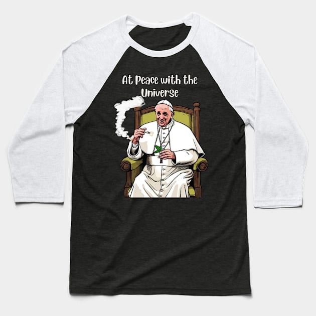 Pope Francis | At Peace with The Universe Baseball T-Shirt by Klau